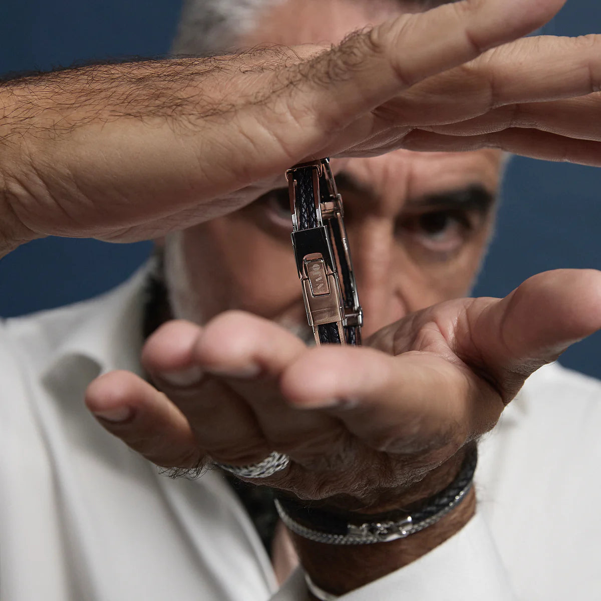 BAND OF STRENGTH MEN'S PLAITED LEATHER BRACELET