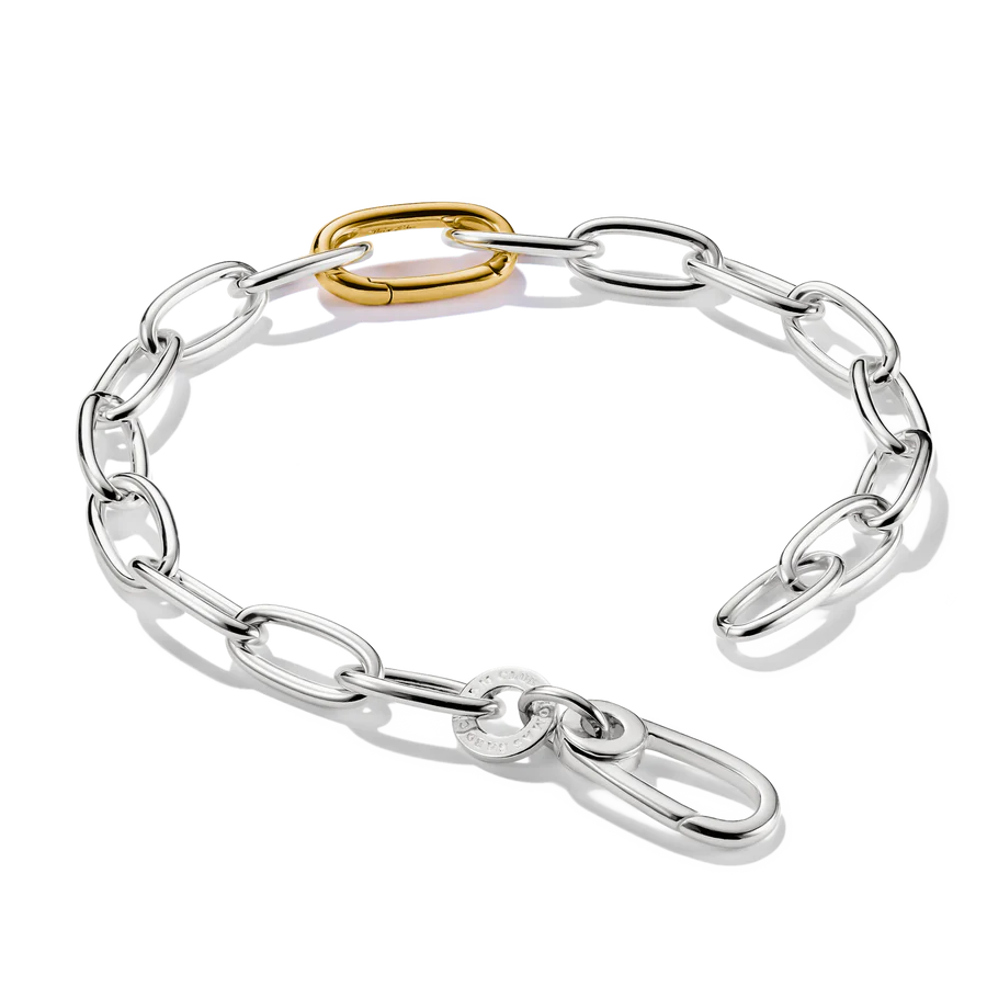 CONNECT BICOLOUR LINK CHARM BRACELET