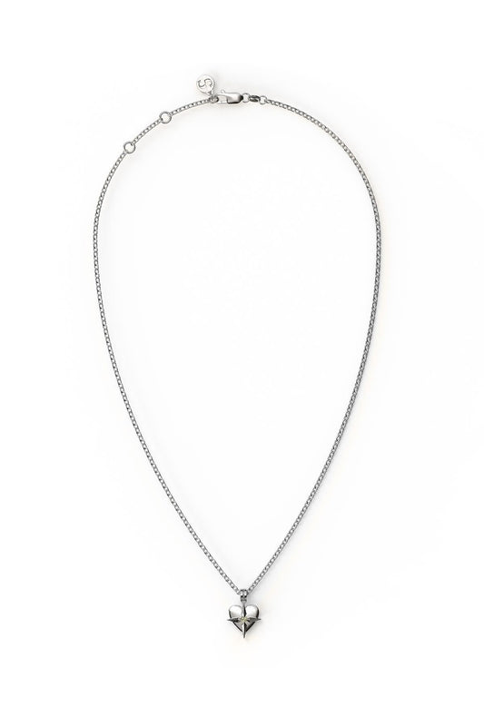 BIRTHSTONE HEART NECKLACE AUGUST