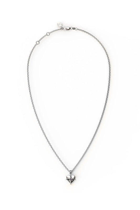 BIRTHSTONE HEART NECKLACE FEBRUARY