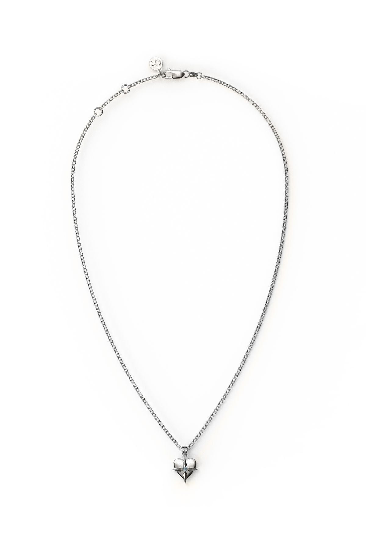 BIRTHSTONE HEART NECKLACE MARCH