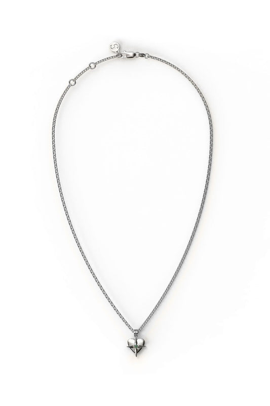 BIRTHSTONE HEART NECKLACE MAY