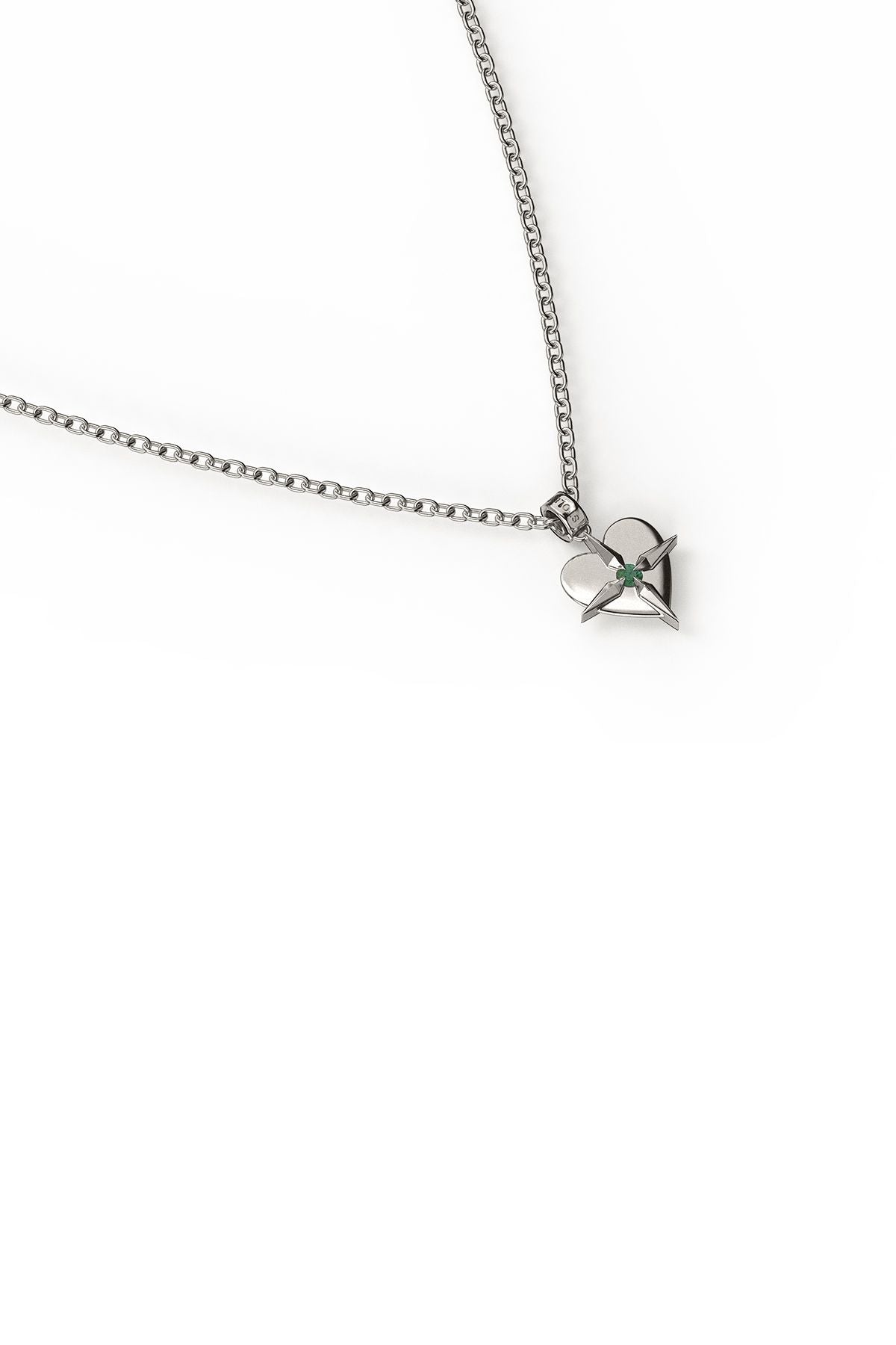 BIRTHSTONE HEART NECKLACE MAY