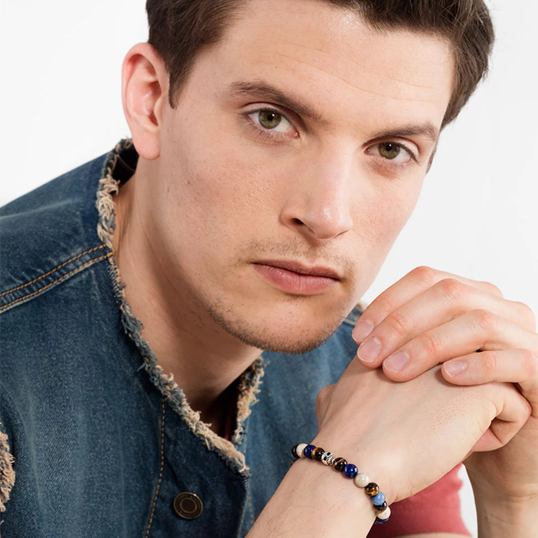 ROYAL BLUE SKULL BRACELET