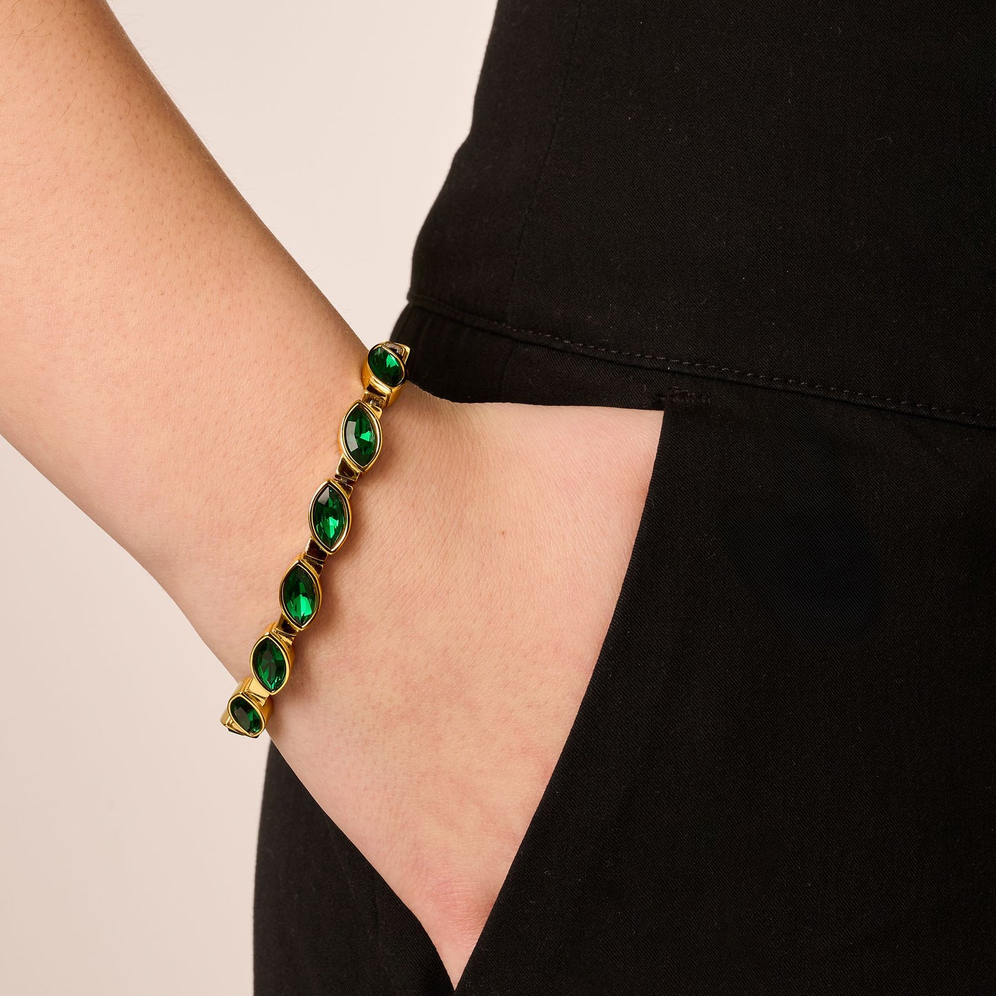 CELTIS SHINY GOLD EMERALD BRACELET