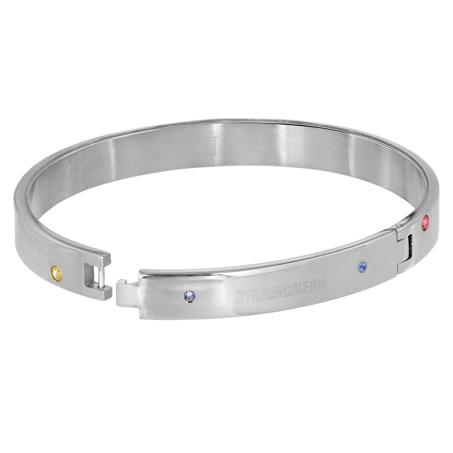 CLARE SHINY SILVER PASTEL MULTI STONE BRACELET