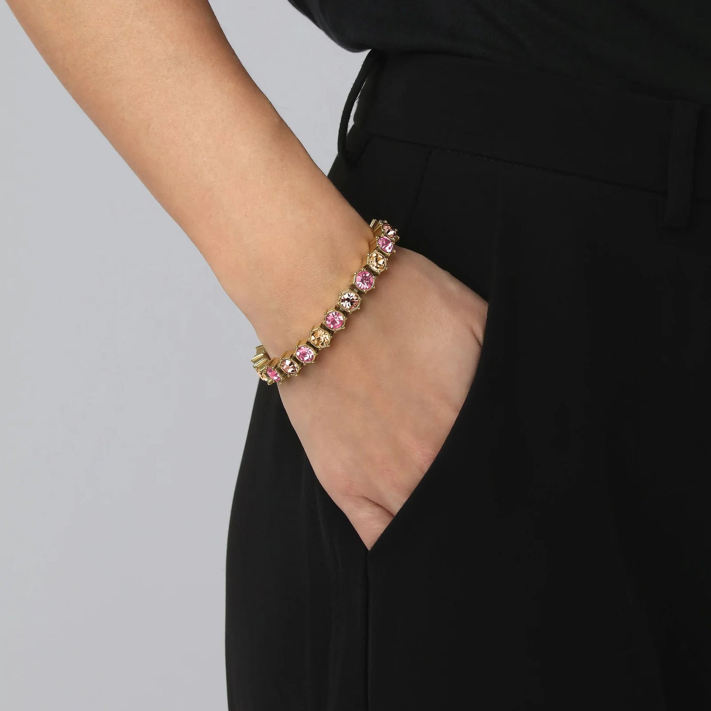 COURAGE SHINY GOLD LIGHT ROSE MIX BRACELET