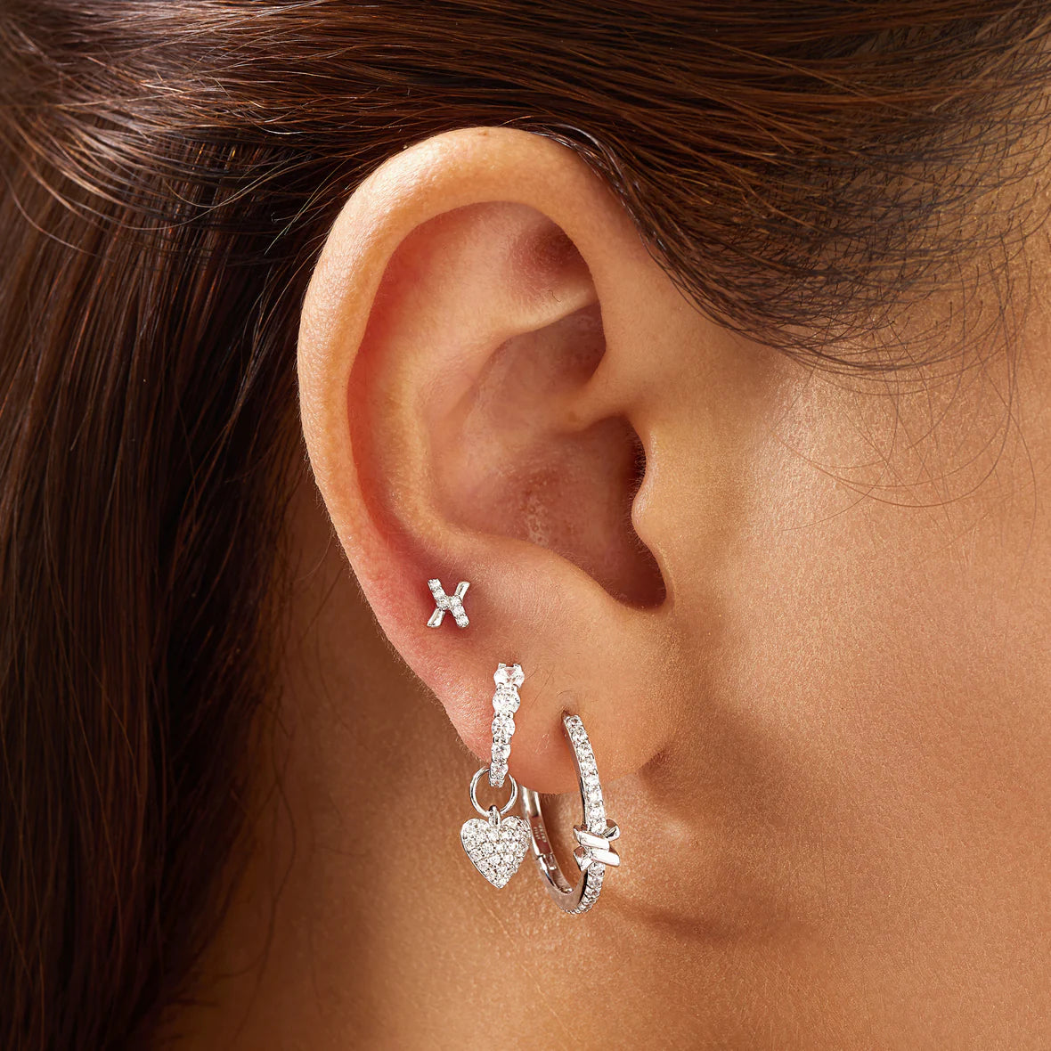 DUSK CROSS CRYSTAL STUDS