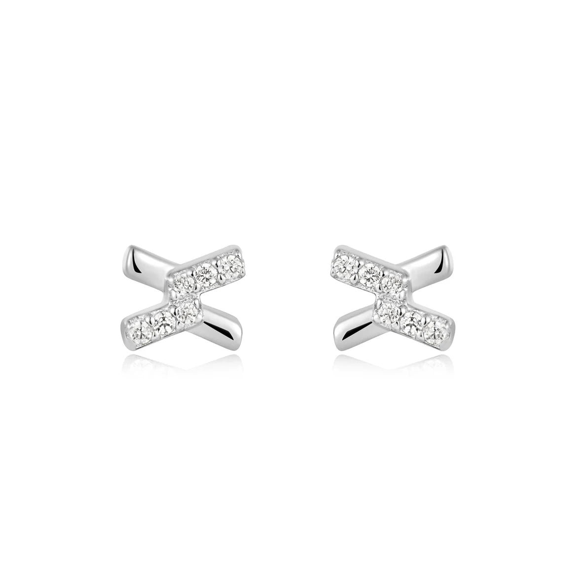 DUSK CROSS CRYSTAL STUDS