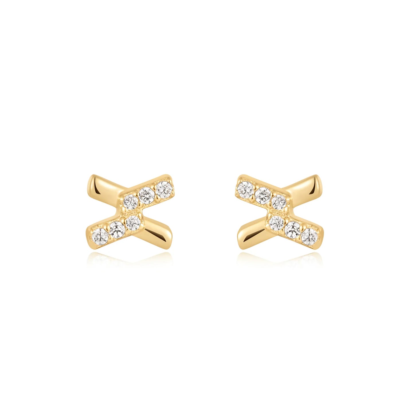DUSK CROSS CRYSTAL STUDS