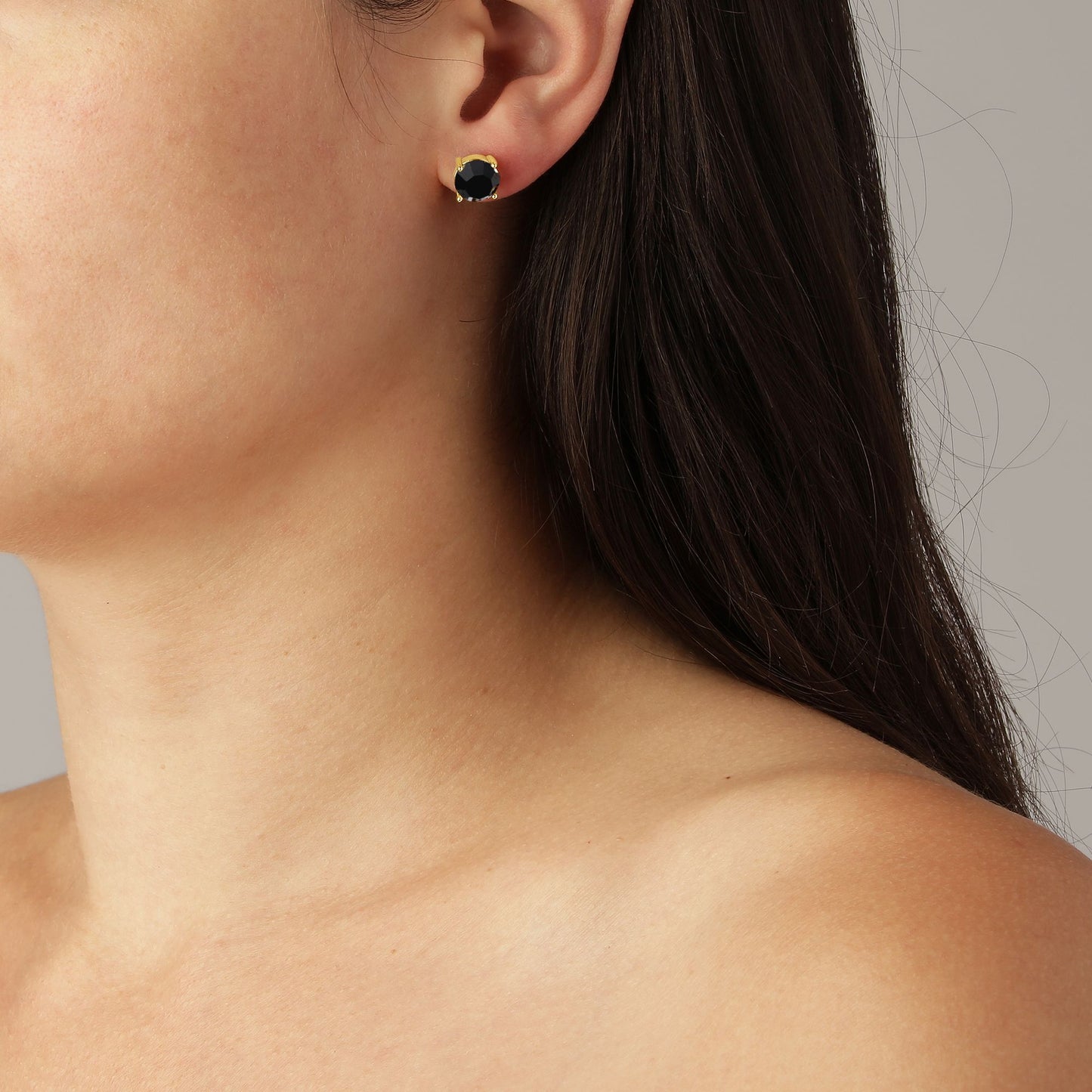 DAZE SHINY GOLD BLACK EARRINGS