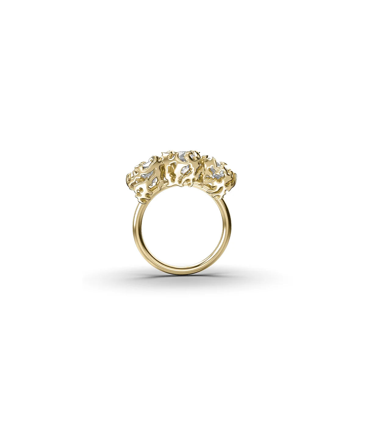 DELICATE DISTORTION COCKTAIL RING