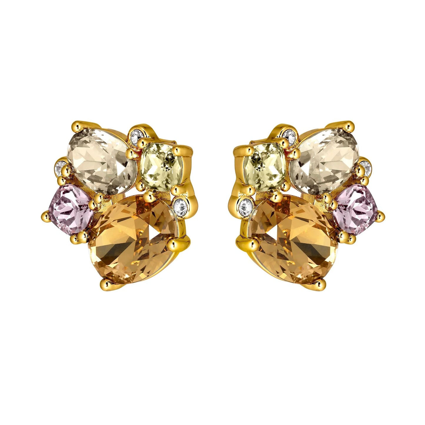 EMMA SHINY GOLD GOLDEN EARRINGS