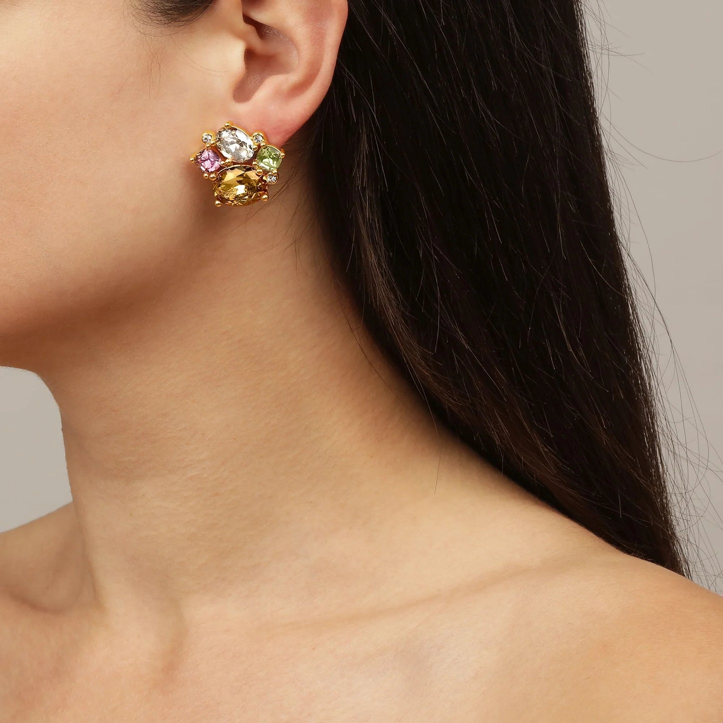 EMMA SHINY GOLD GOLDEN EARRINGS