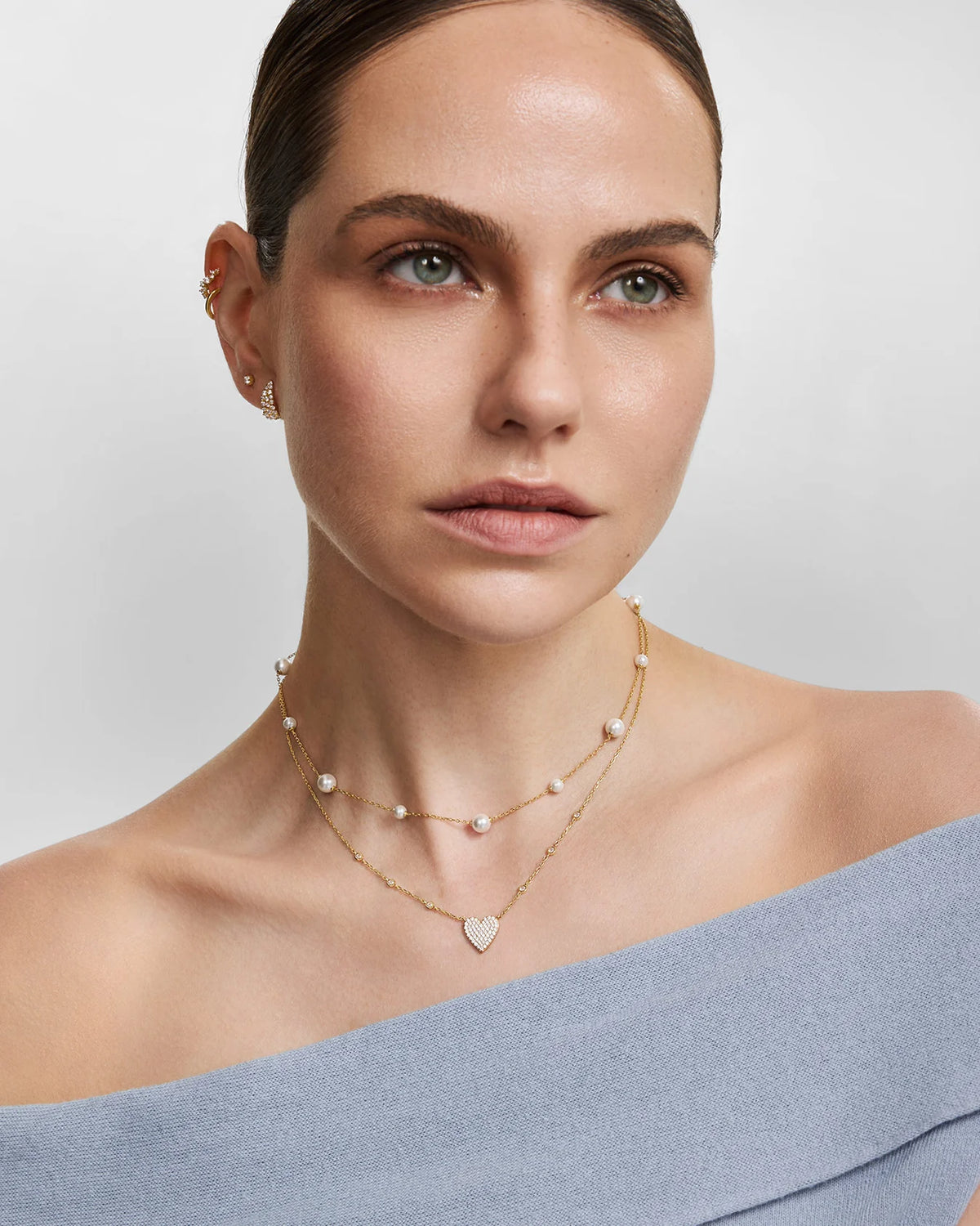 FAIRY ALTERNATING SHELL PEARL NECKLACE