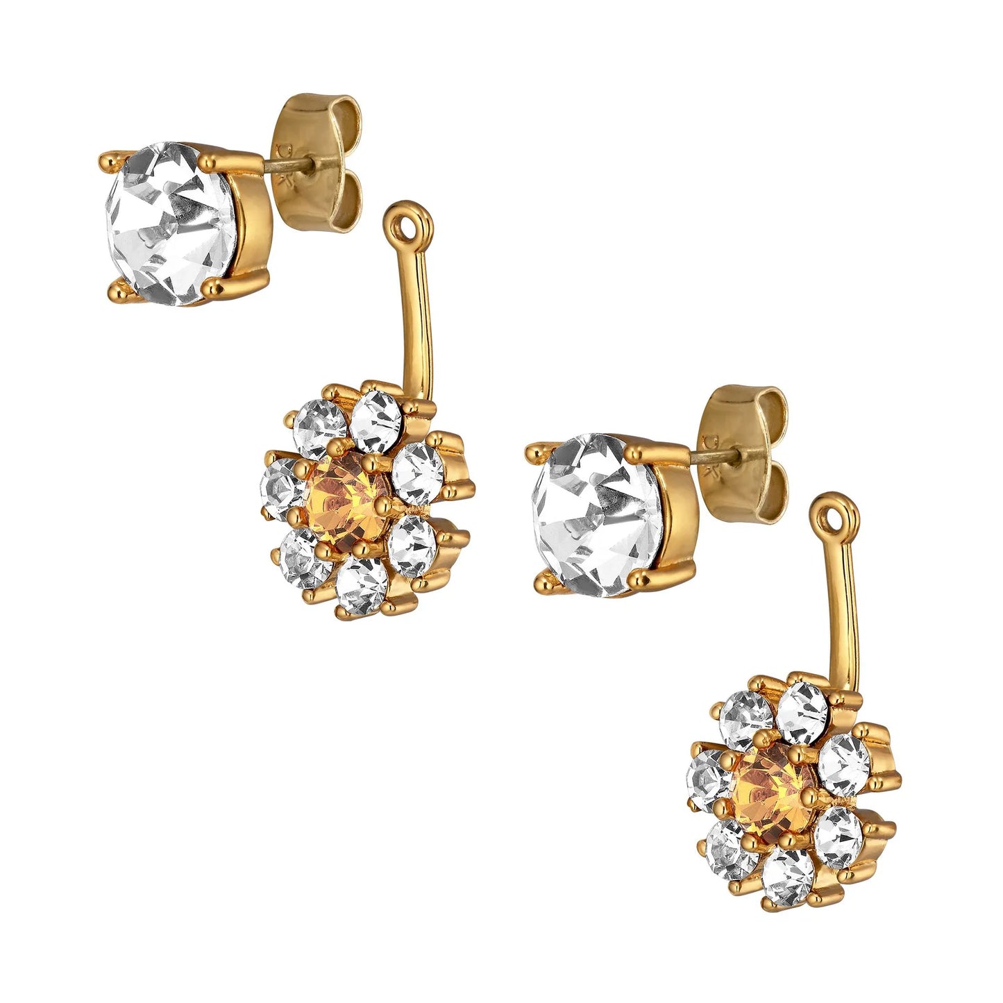 FLOSS SHINEY GOLD GOLDEN EARRINGS