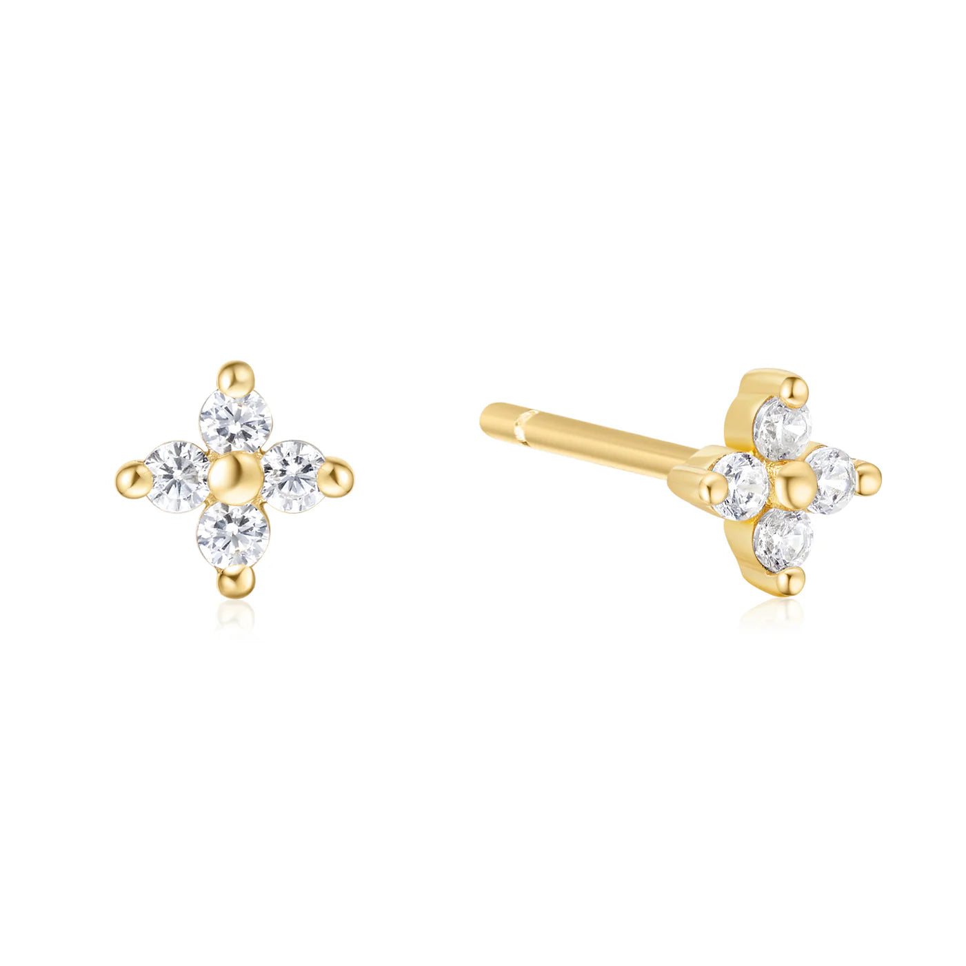 DAINTY FOUR-PETAL STUDS