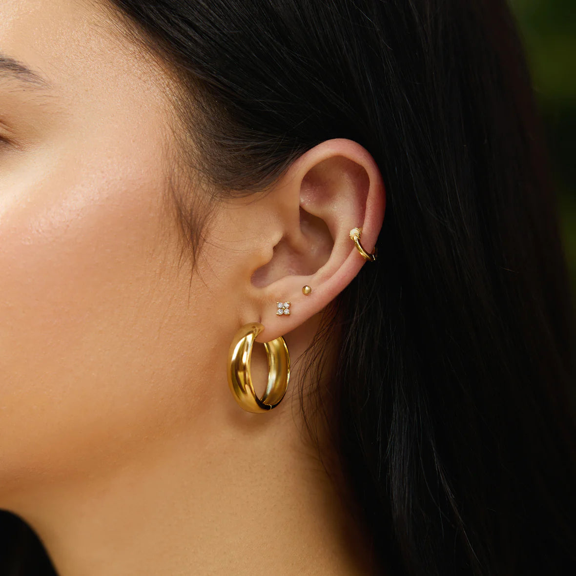 DAINTY FOUR-PETAL STUDS