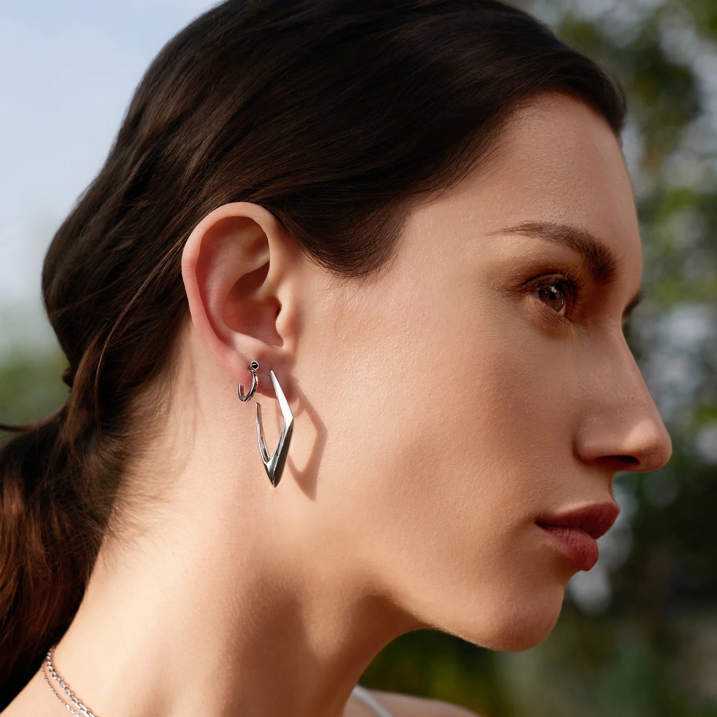 PUNK GEOMETRIC HOOP EARRINGS