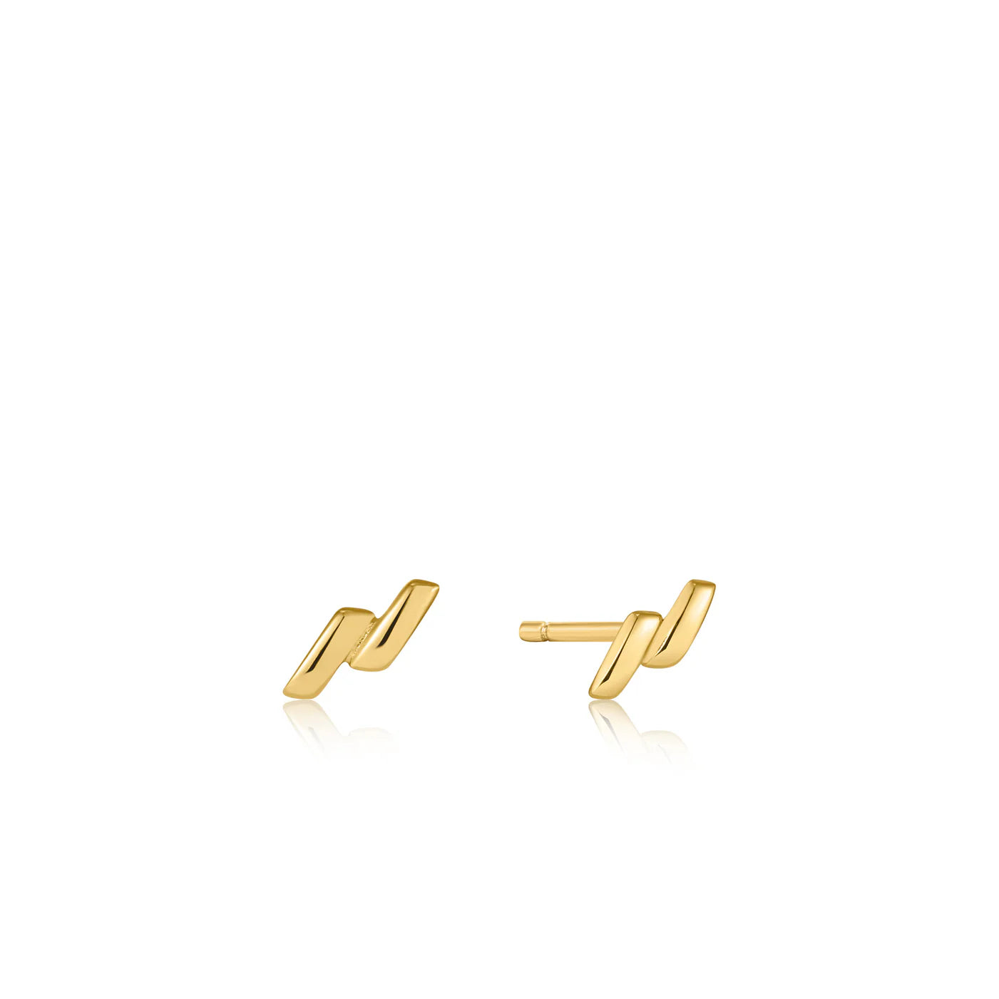 SMOOTH TWIST STUD EARRINGS