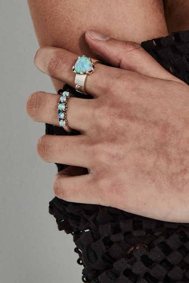HALO CLUSTER RING OPAL