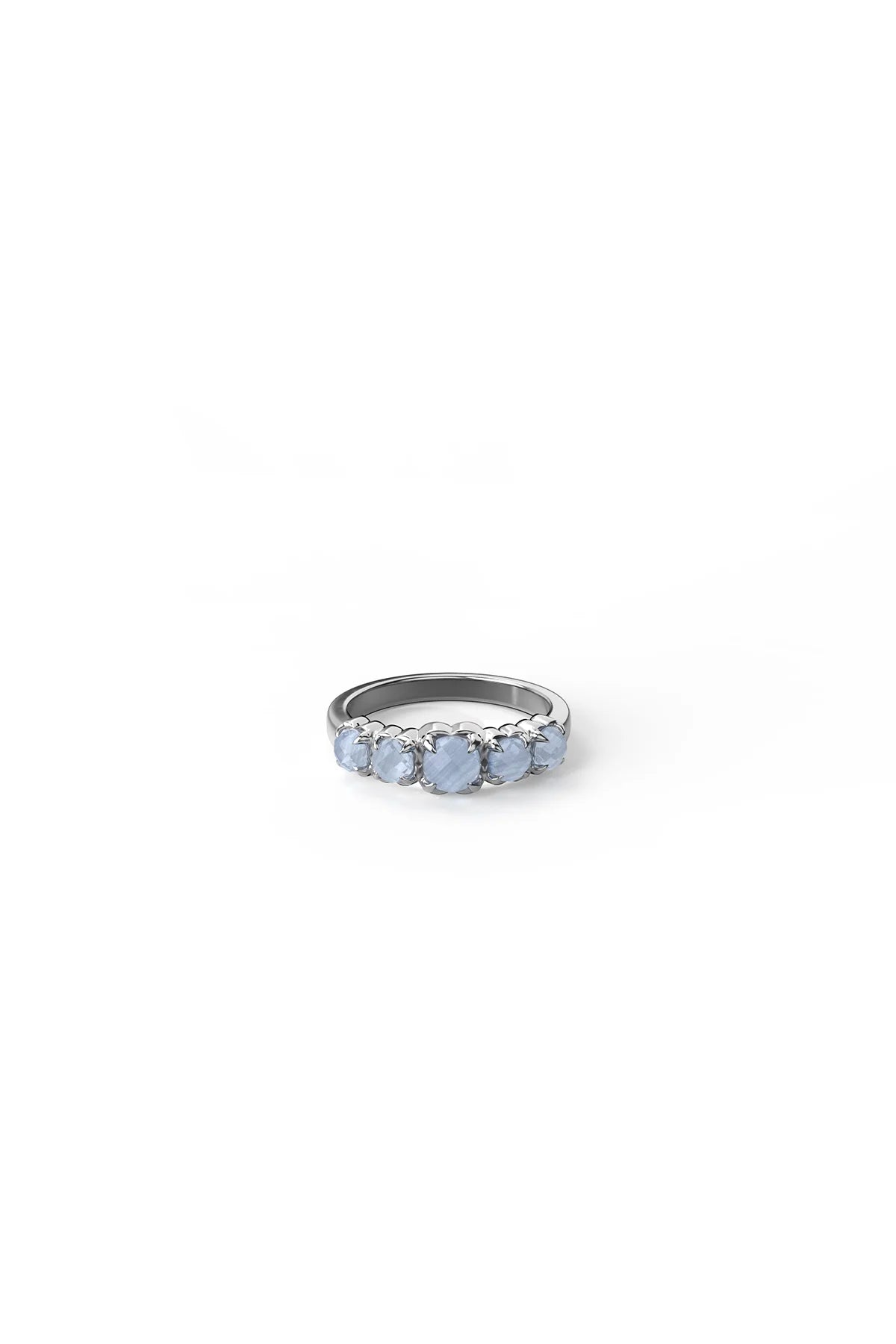 HALO CLUSTER RING BLUE LACE AGATE