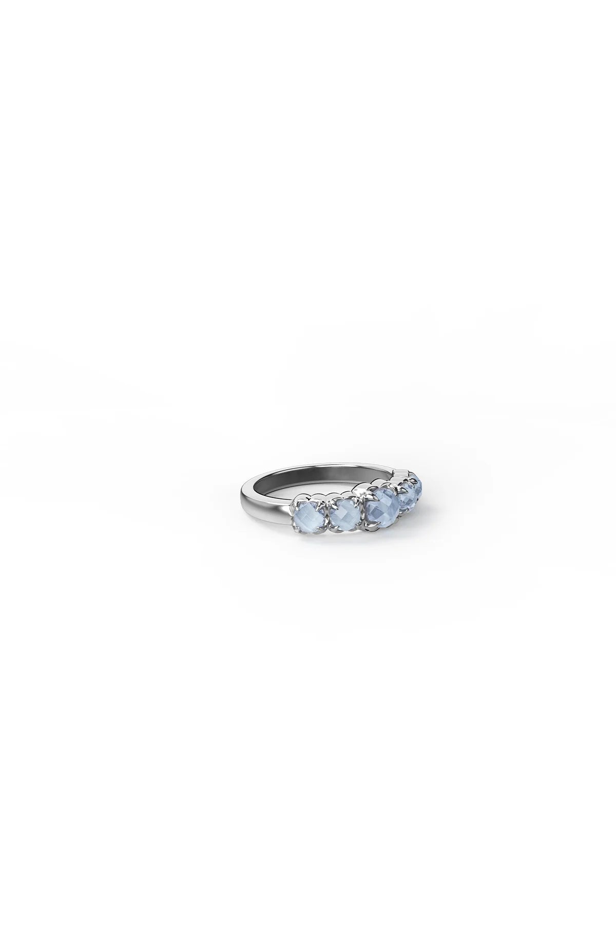 HALO CLUSTER RING BLUE LACE AGATE