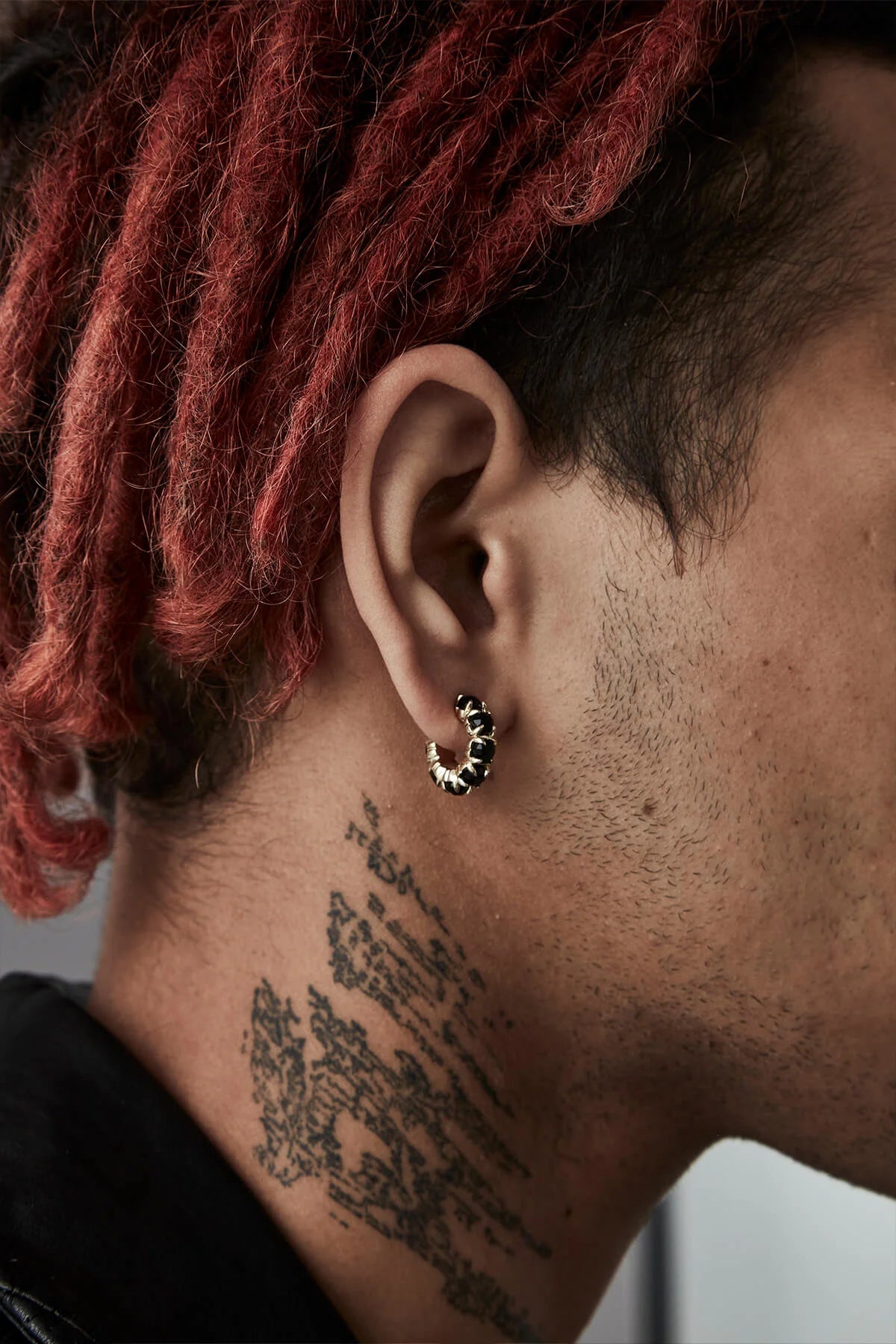 HALO CLUSTER EARRINGS ONYX