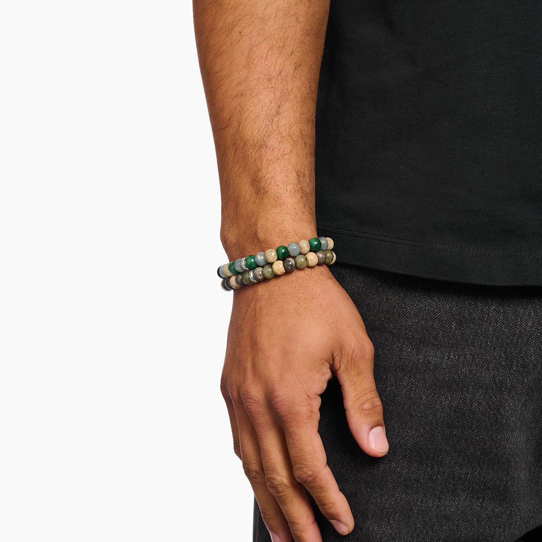 REBEL JASPER, JAIDE, LABRADORITE BRACELET