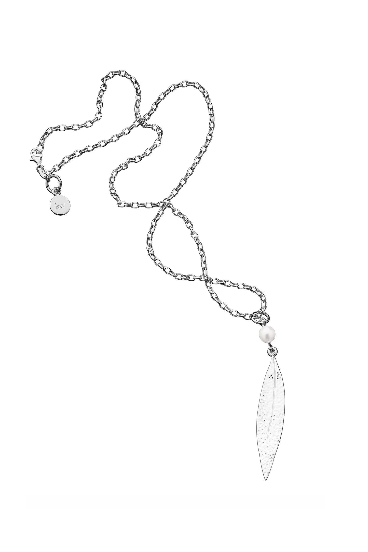 LEAF NECKLACE CULTURED PEARL