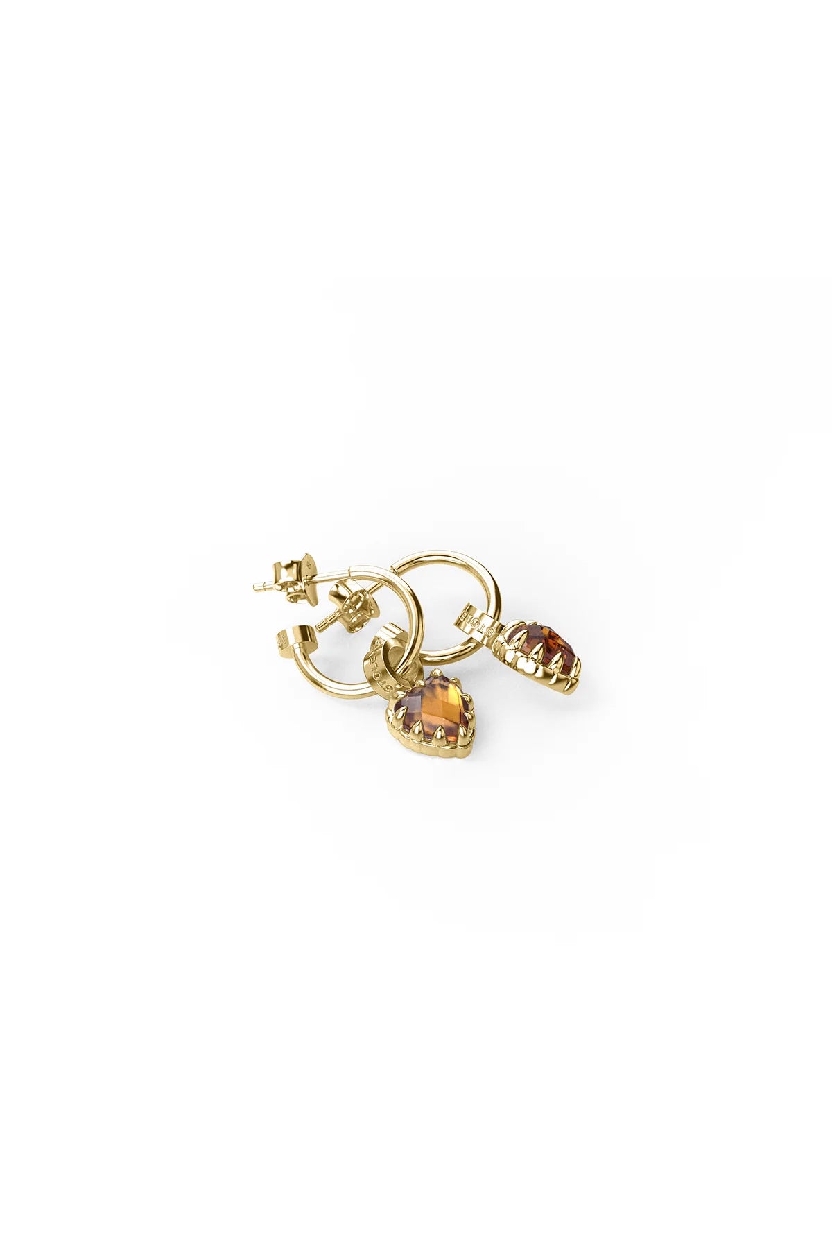 LOVE ANCHOR EARRING CITRINE