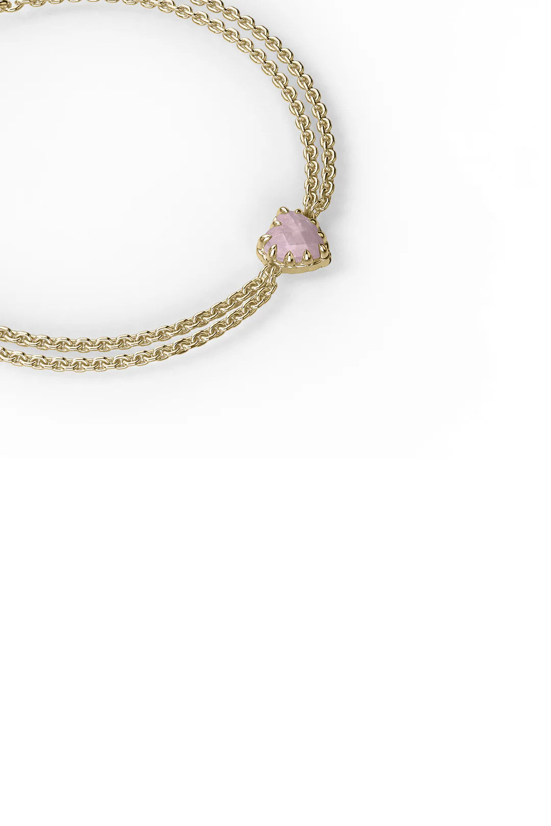 LOVE CLAW BRACELET ROSE QUARTZ