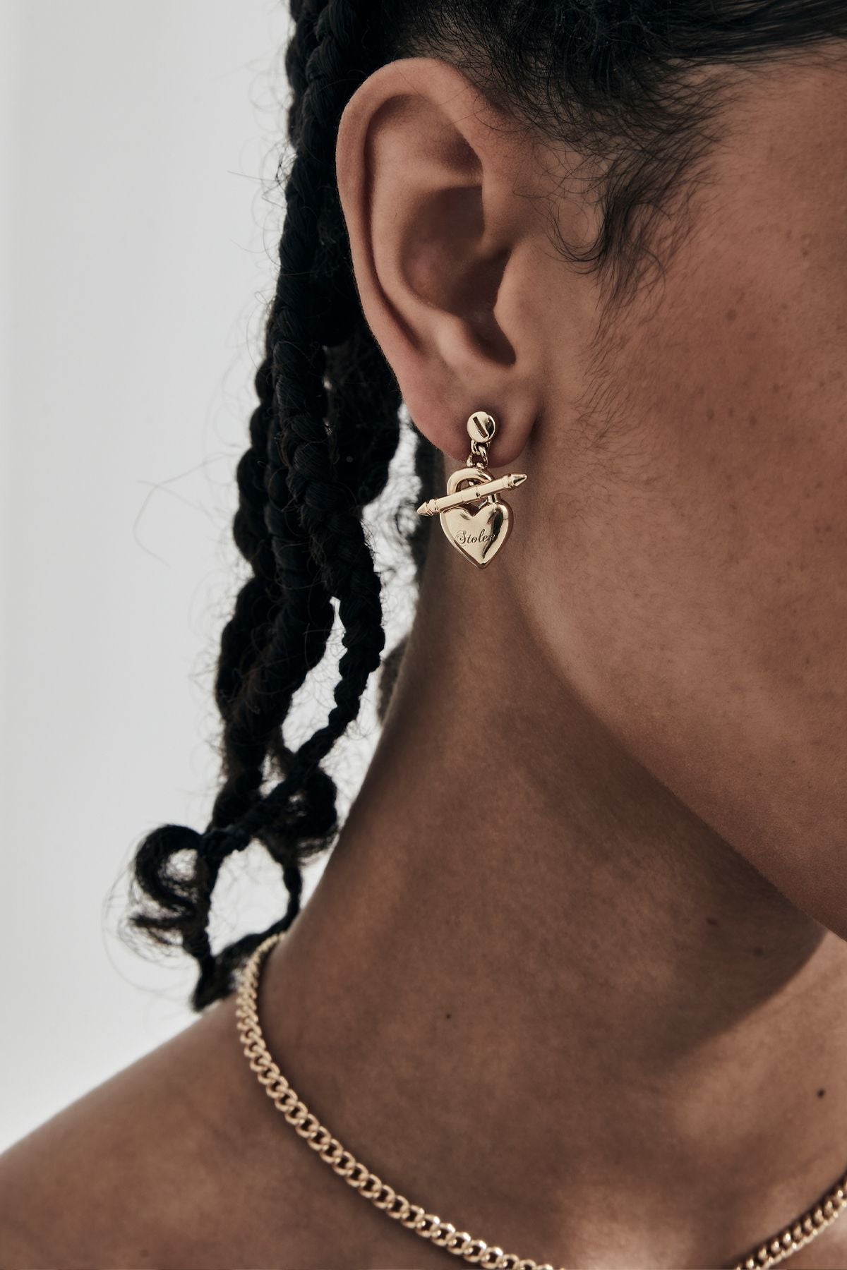 LOVE LOCKET FOB EARRINGS