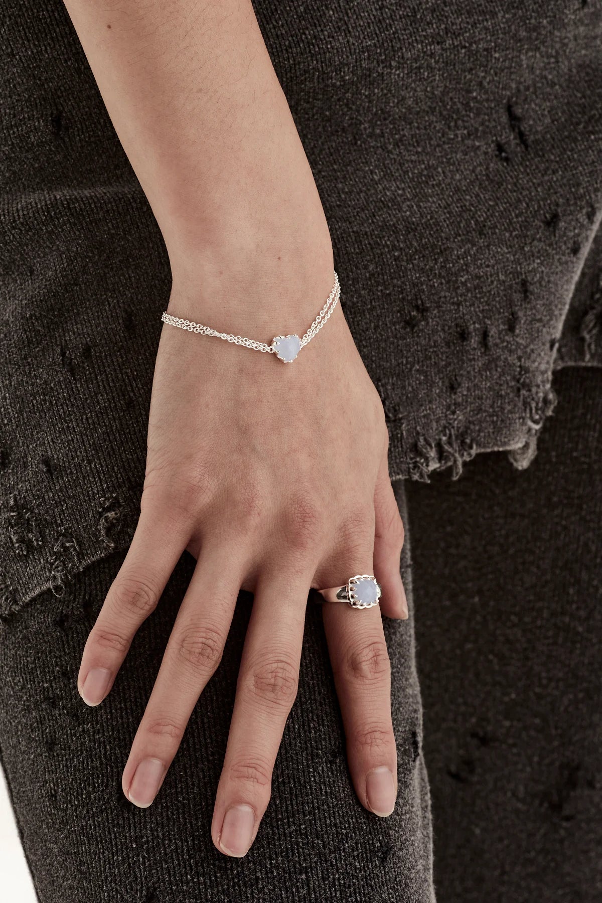LOVE CLAW BRACELET BLUE LACE