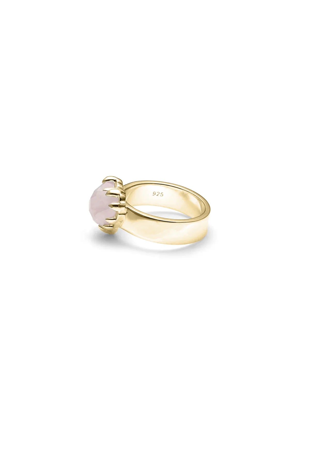 LOVE CLAW RING ROSE QUARTZ