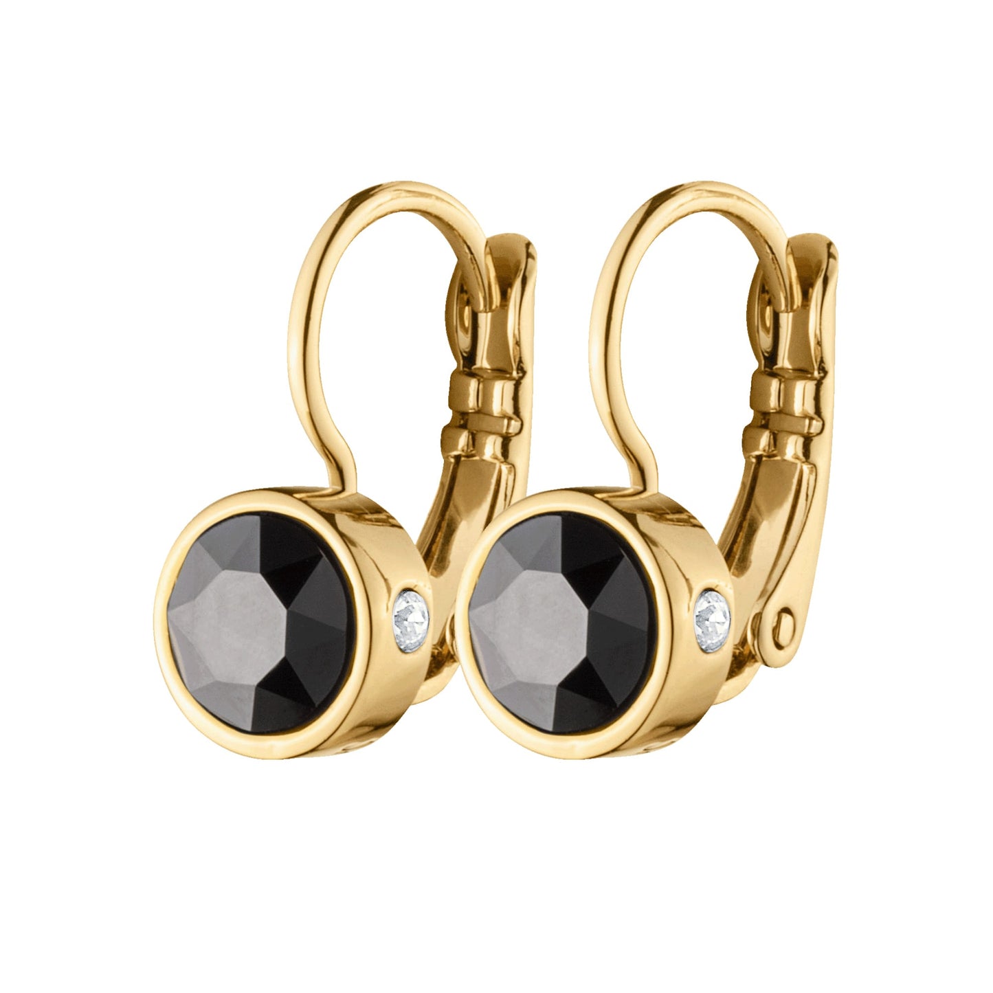 MADU SHINY GOLD BLACK EARRINGS