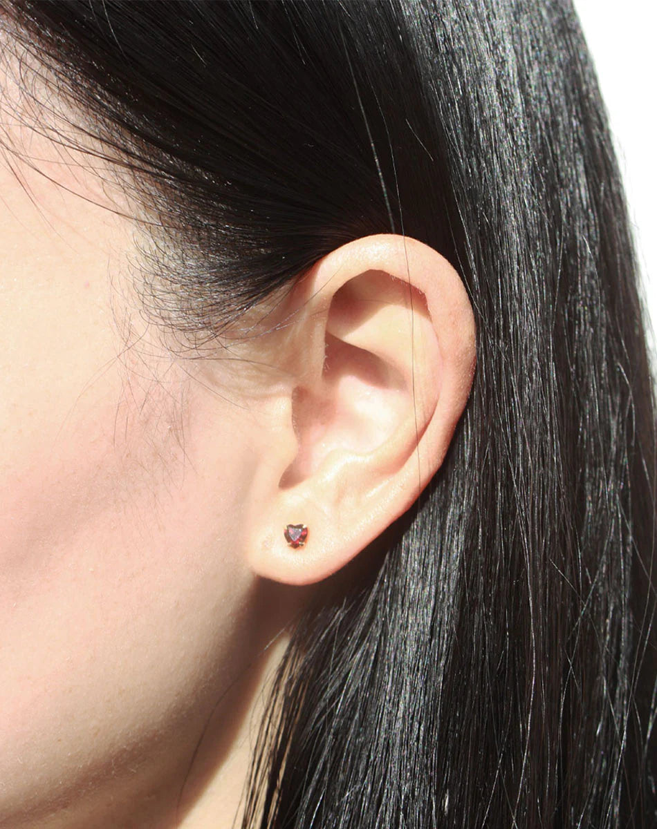 MICRO HEART JEWEL STUDS