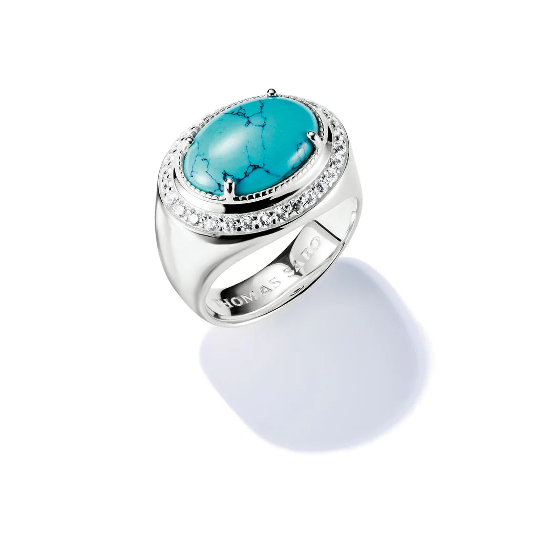 ELYNDRA OVAL TURQUOISE RING