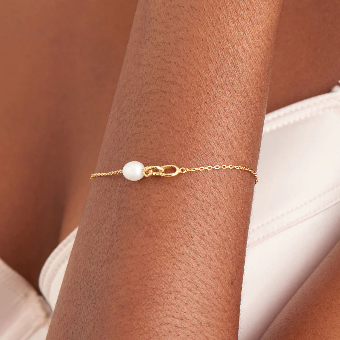 PEARL LINK CHAIN BRACELET