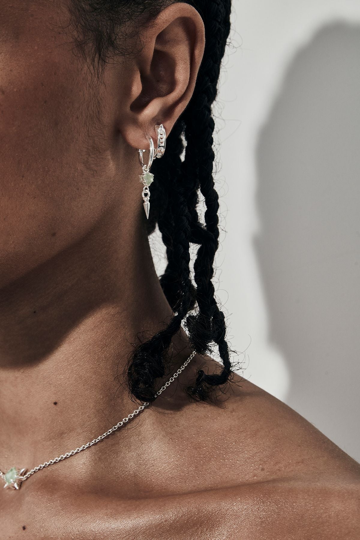 PRECIOUS PUNK HUGGIE EARRINGS