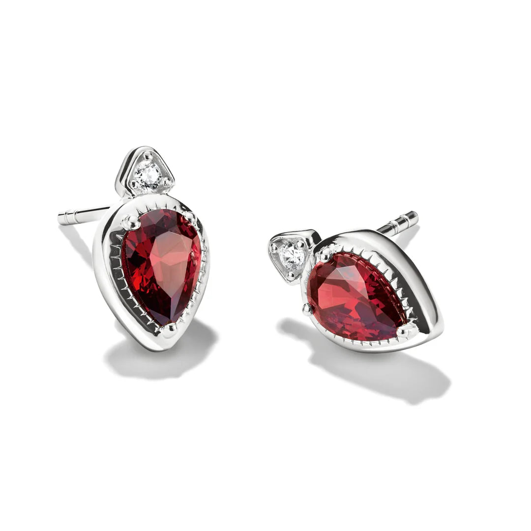 ELYNDRA RED TEARDROP EARRINGS
