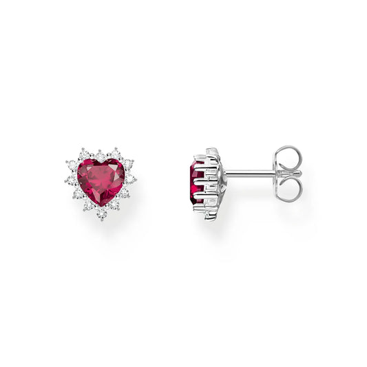 TRUE ROMANCE RED HEART STUDS