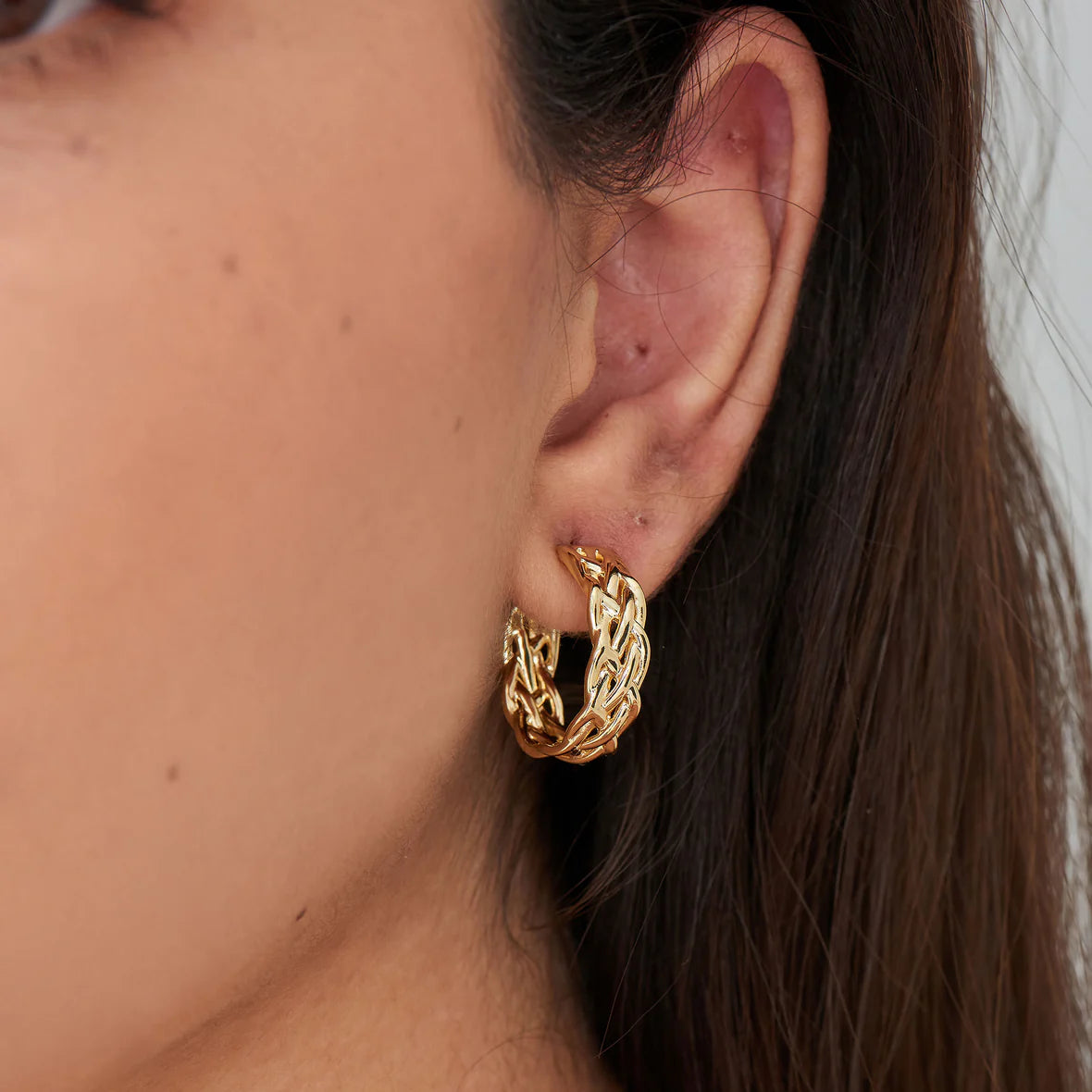 ROPES & DREAMS CHUNKY HOOP EARRINGS