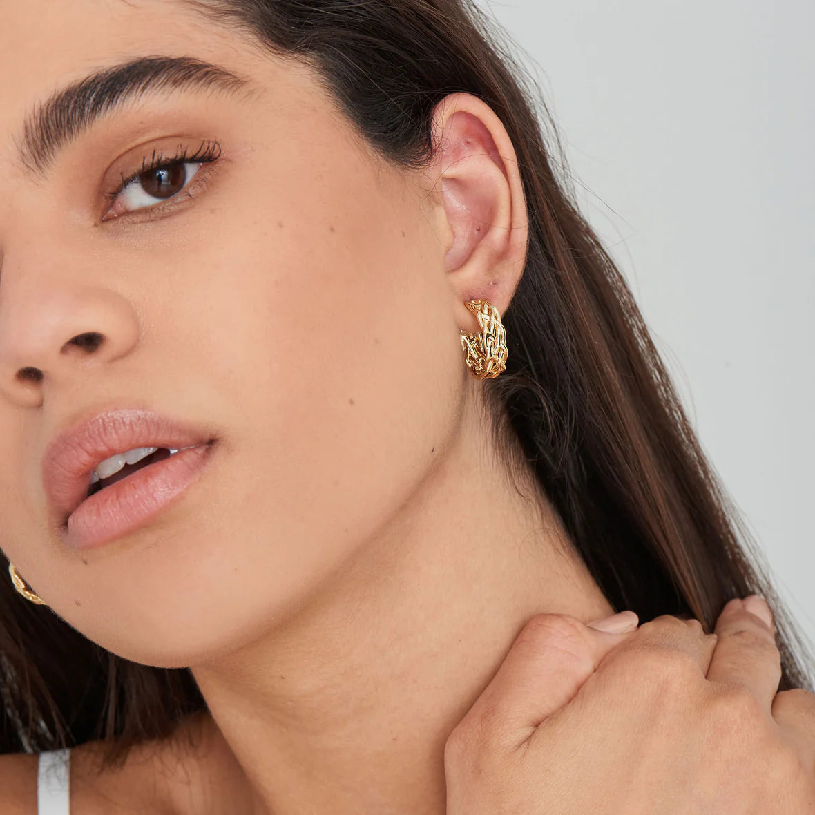 ROPES & DREAMS CHUNKY HOOP EARRINGS