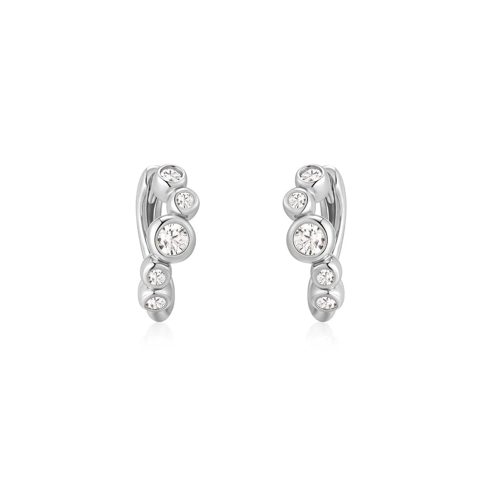 LUNA SMALL TIDE HUGGIE HOOP EARRINGS
