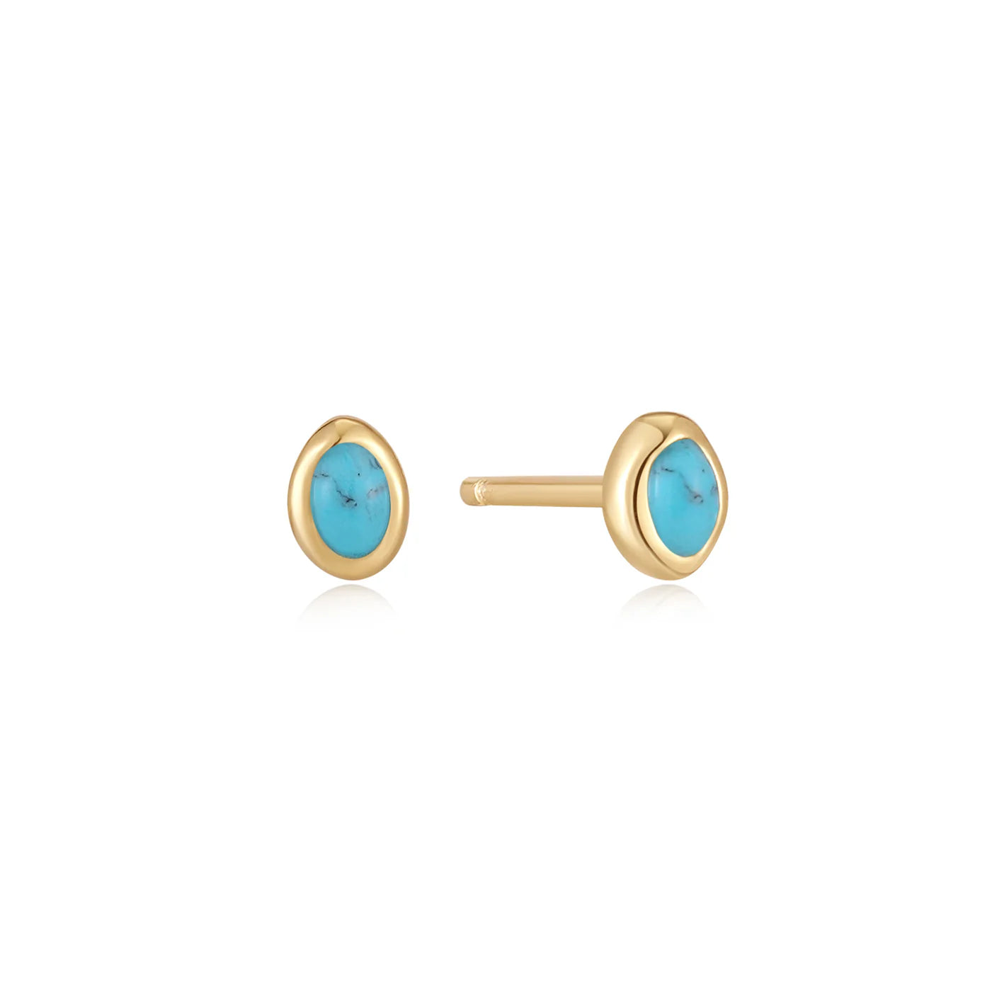 TURQUOISE WAVE STUD EARRINGS