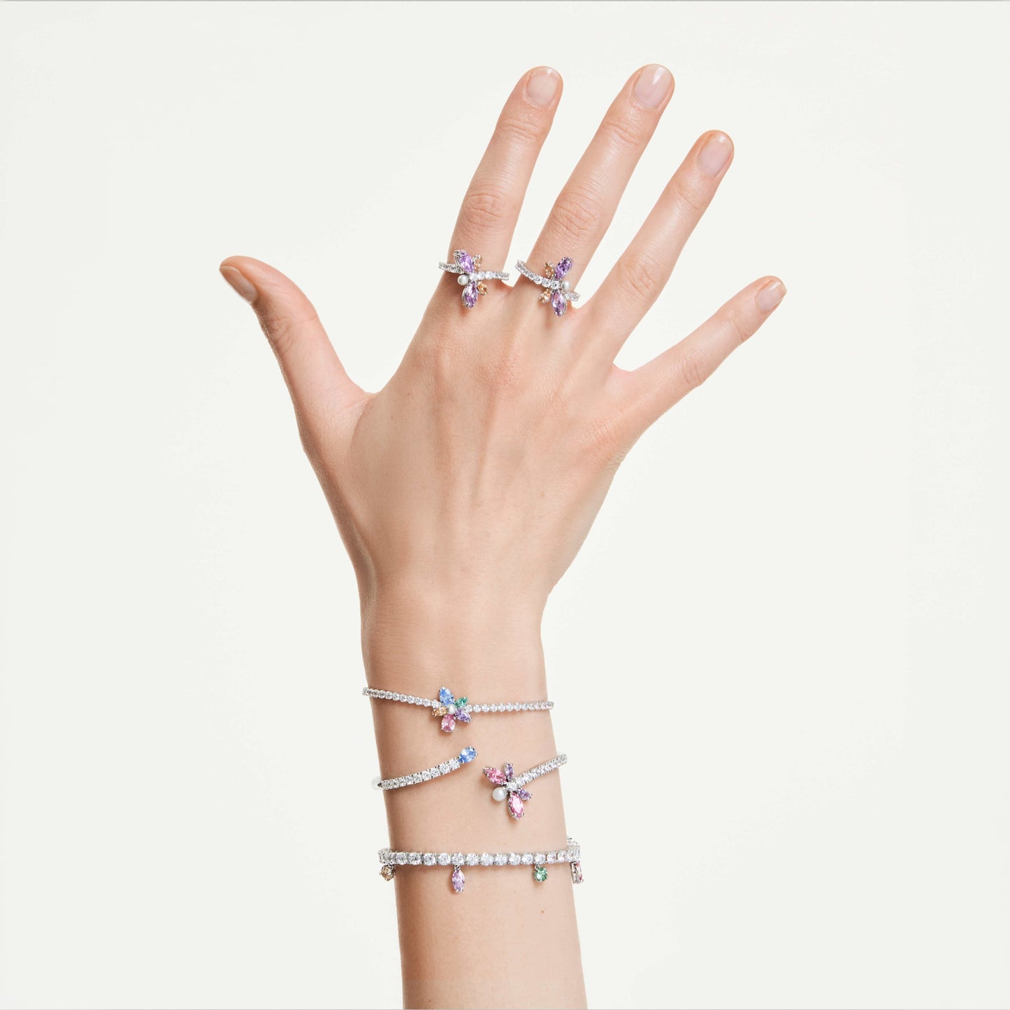 ARIANA GRANDE X BRACELET FLOWER - MULTICOLOURED, RHODIUM