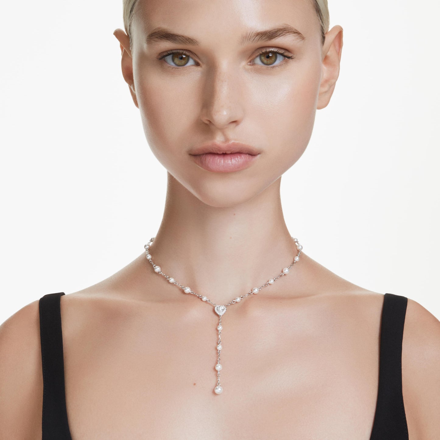 ARIANA GRANDE X SWAROVSKI Y NECKLACE - PEARL, WHITE, RHODIUM