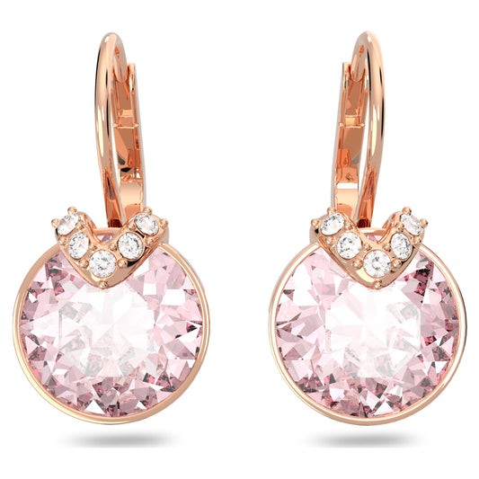 BELLA V DROP EARRINGS - PINK, ROSE-GOLD