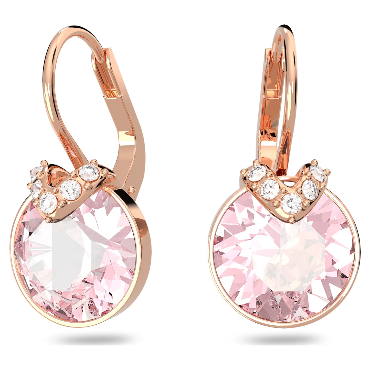 BELLA V DROP EARRINGS - PINK, ROSE-GOLD